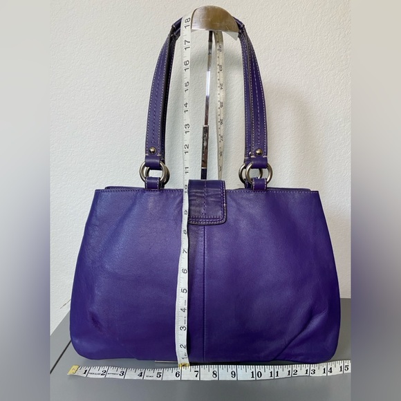 Coach Purple Leather Soho East West Shoulder bag - Picture 8 of 12